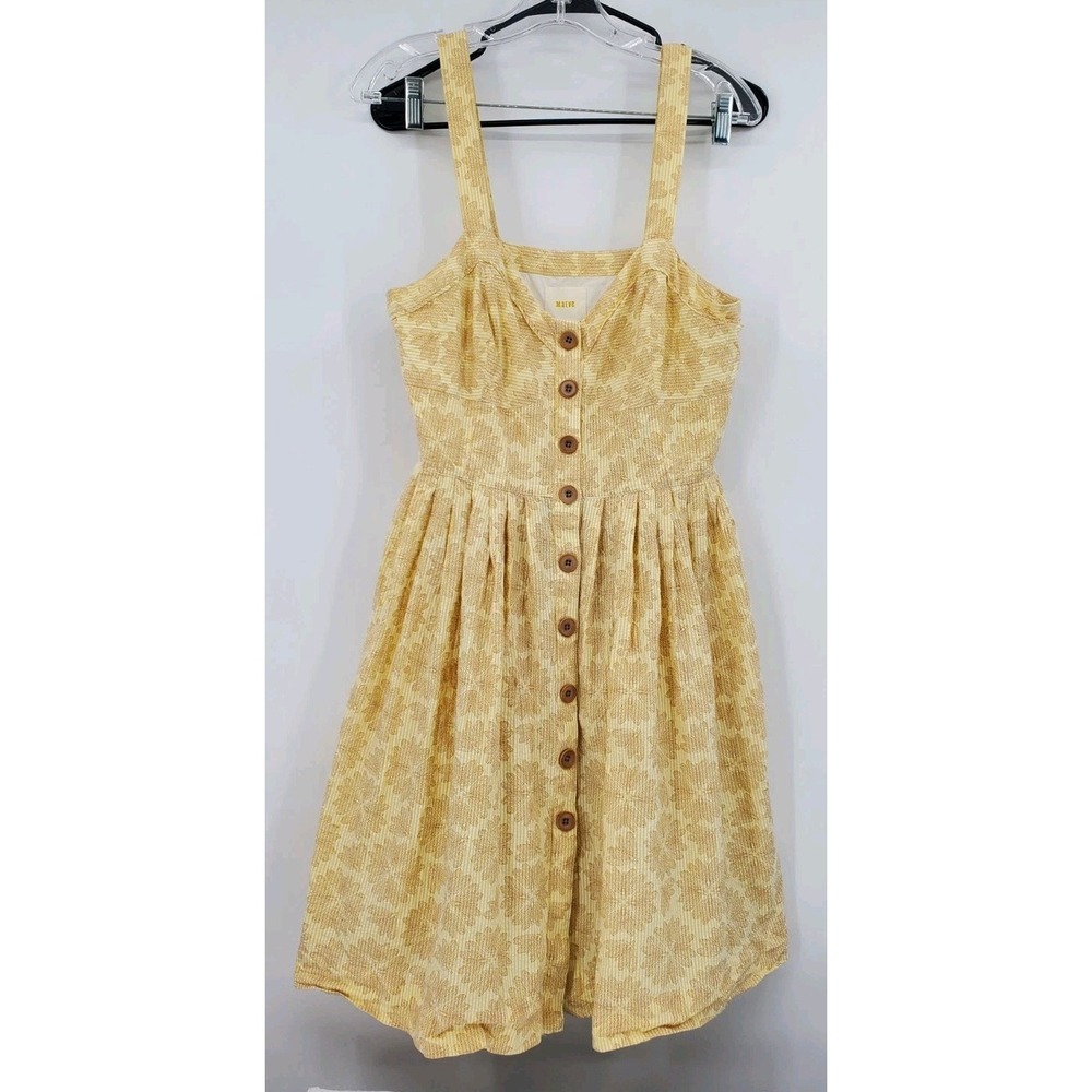 Maeve Yellow Floral Midi Dress